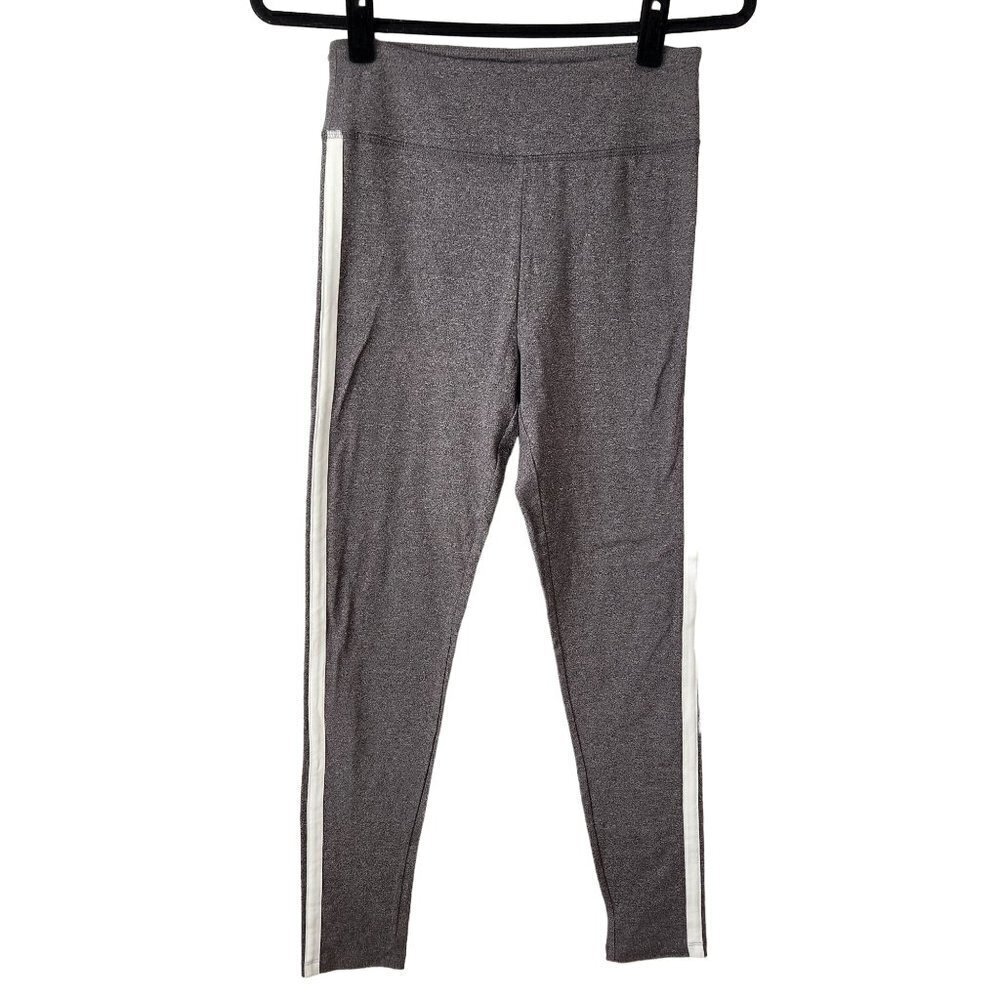 NWOT SO High Rise Grey White Tuxedo Stripe Compression Leggings Tight Women's XS
